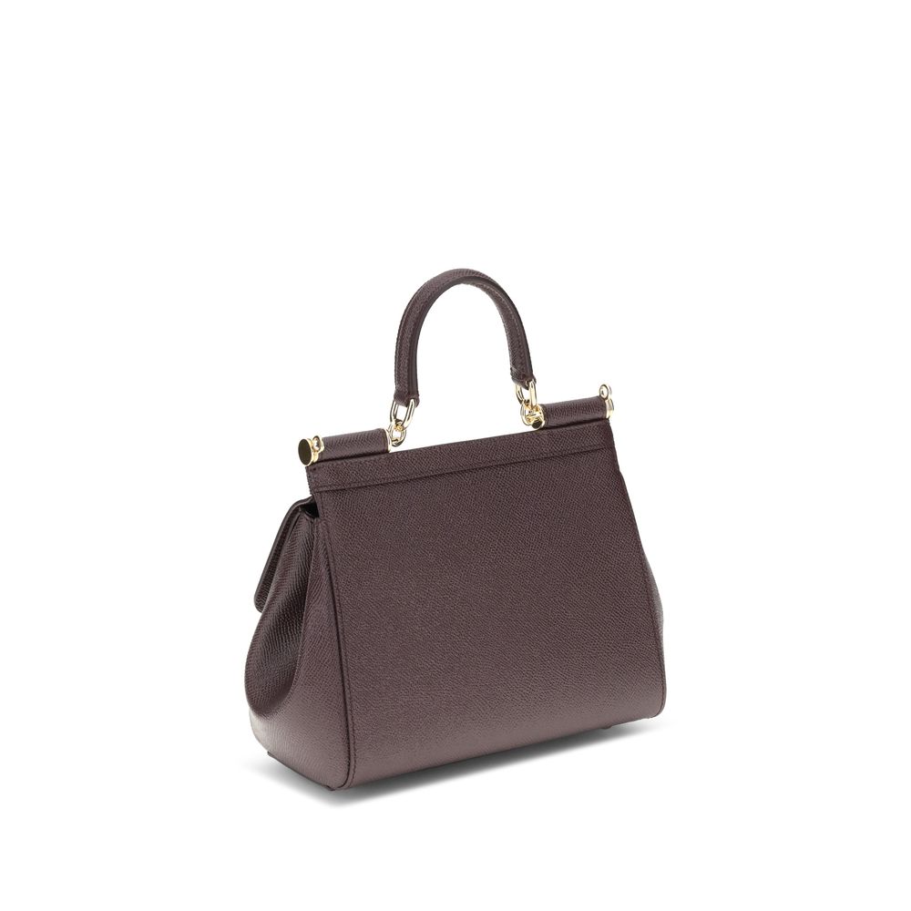Dolce & Gabbana Braune Kalbsleder Bos Taurus Schultertasche