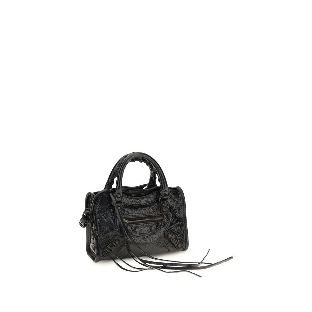 Balenciaga Schwarze Lammleder Schultertasche Ovis Aries Aries