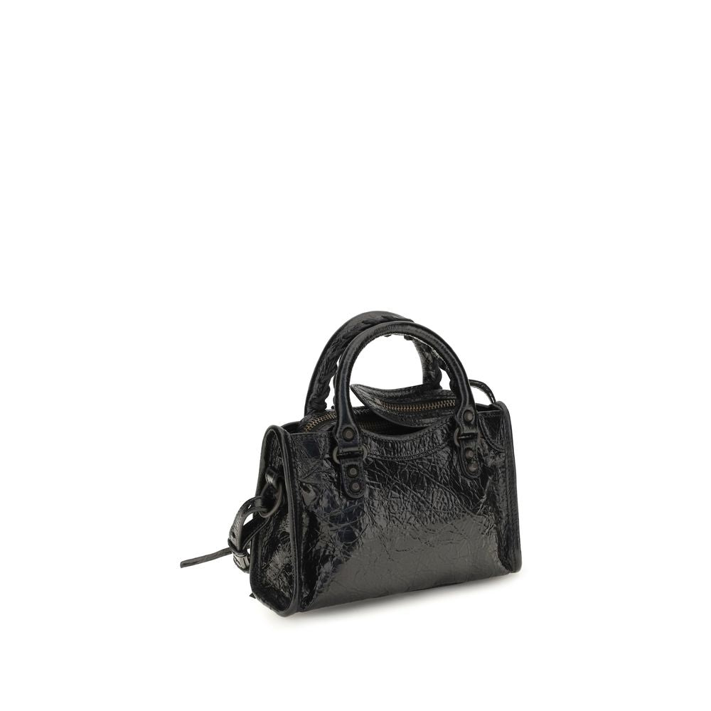 Balenciaga Schwarze Lammleder Schultertasche Ovis Aries Aries