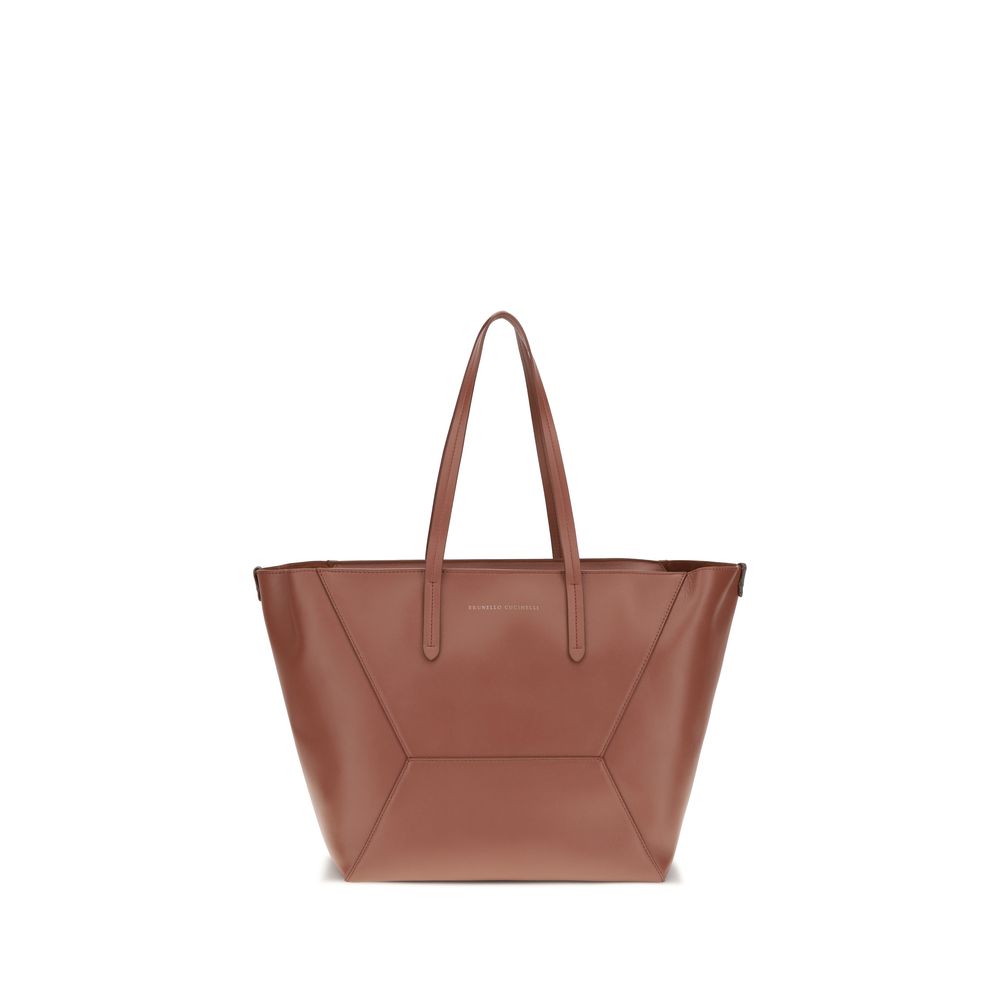 Brunello Cucinelli Multicolor Calf Leather Bos Taurus Handtasche