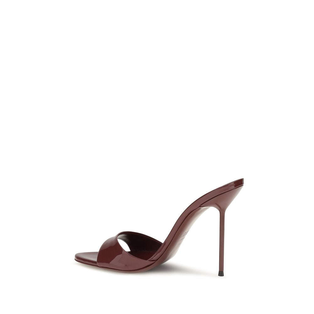 Paris Texas Bordeaux Calf Leather Bos Taurus Stiletto-Sandalen