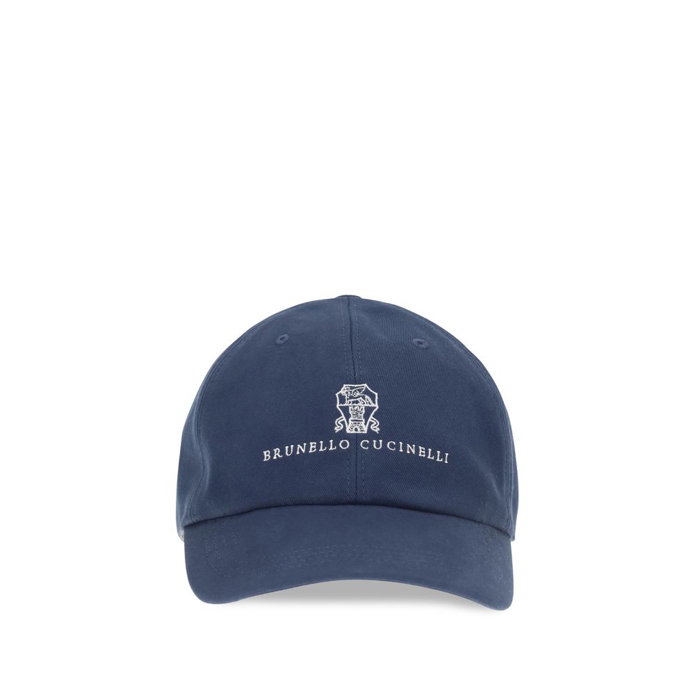 Brunello Cucinelli Blaue Baumwollkappe (Baseball Cap)