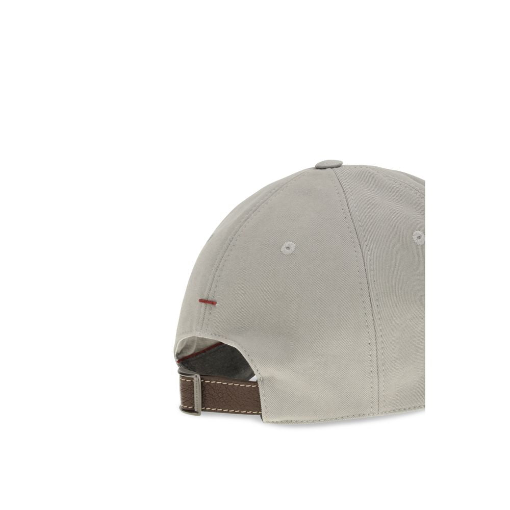 Brunello Cucinelli Graue Baumwollkappe (Baseball Cap)