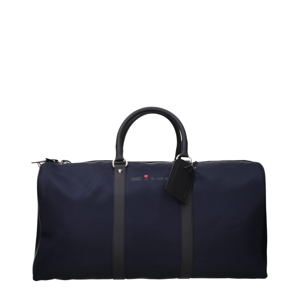Kiton Blaue Nylon-Reisetasche