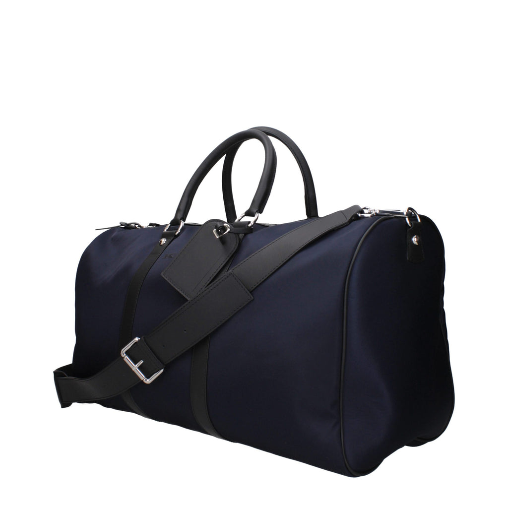 Kiton Blaue Nylon-Reisetasche