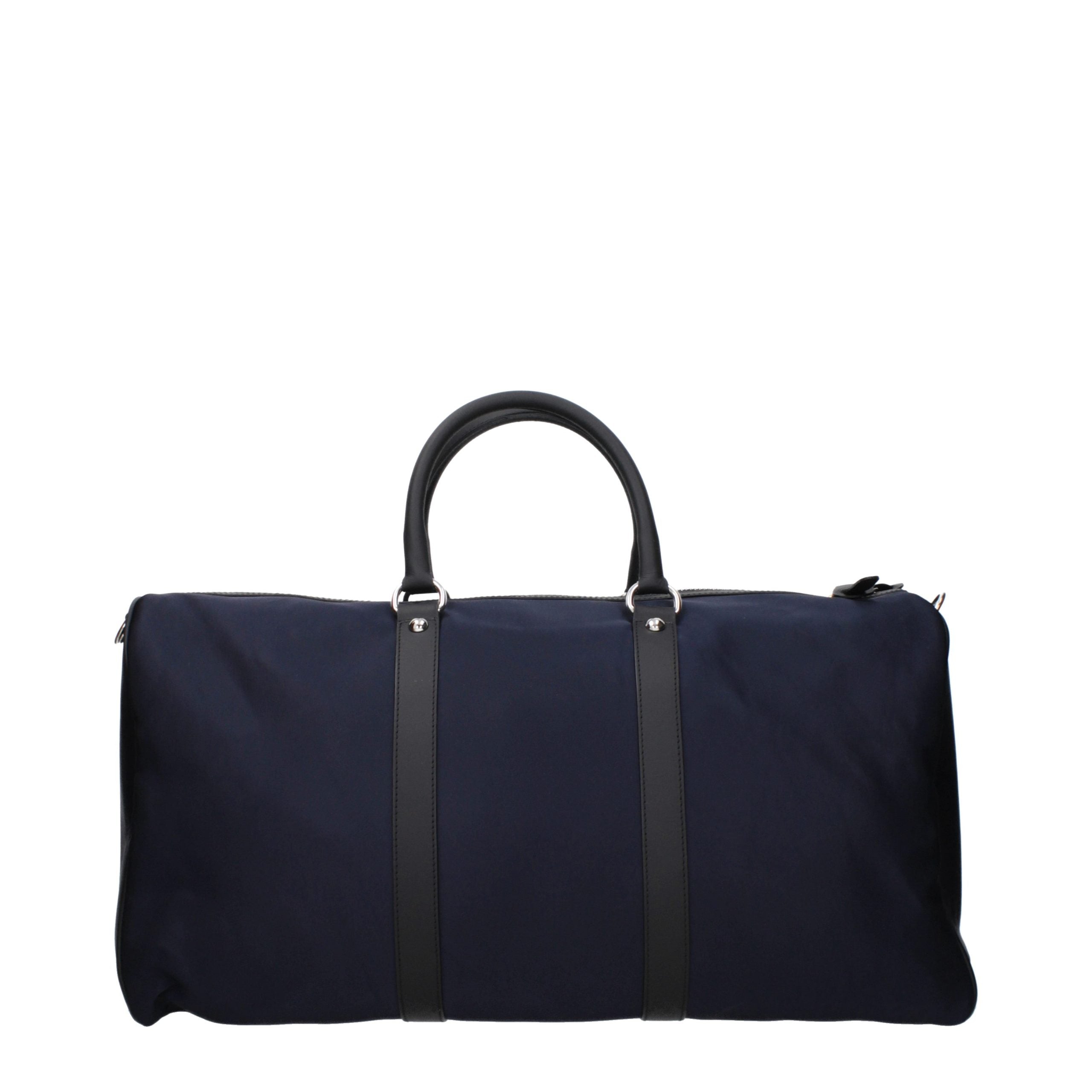 Kiton Blaue Nylon-Reisetasche