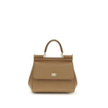 Dolce & Gabbana Beige Kalbsleder Bos Taurus Schultertasche