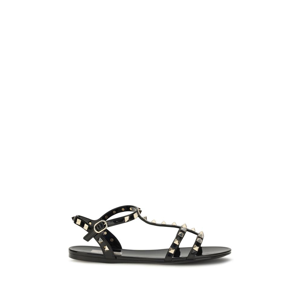 Valentino Garavani Schwarze Gummisandalen