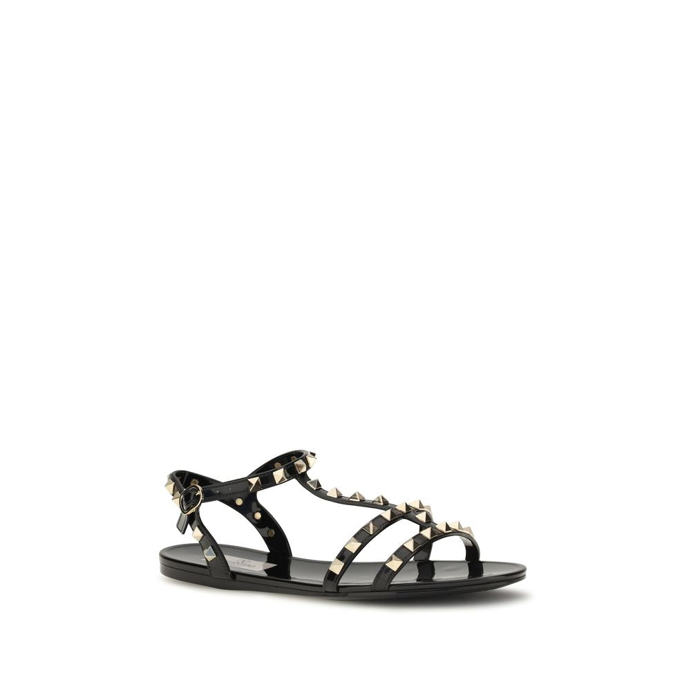 Valentino Garavani Schwarze Gummisandalen