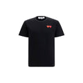 Comme Des Garçons Play Schwarzes Baumwoll-T-Shirt
