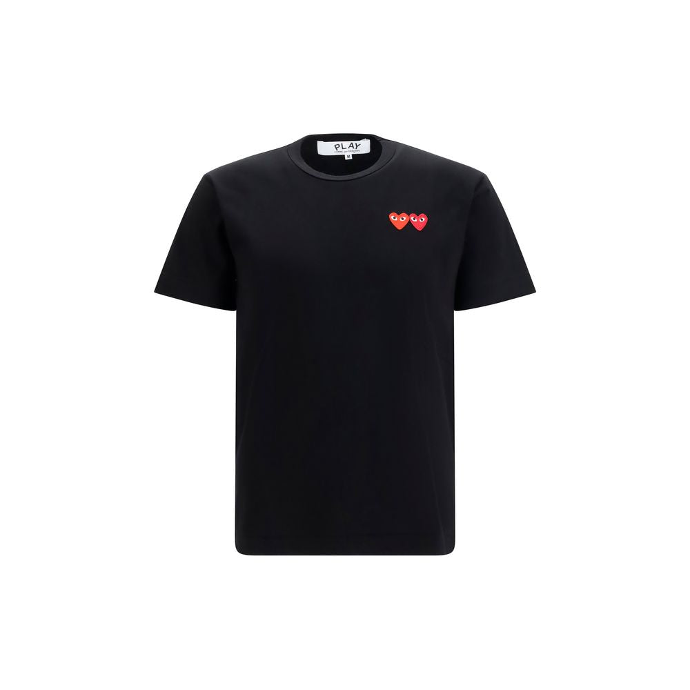 Comme Des Garçons Play Schwarzes Baumwoll-T-Shirt