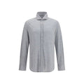 Brunello Cucinelli Blaues Seidenhemd