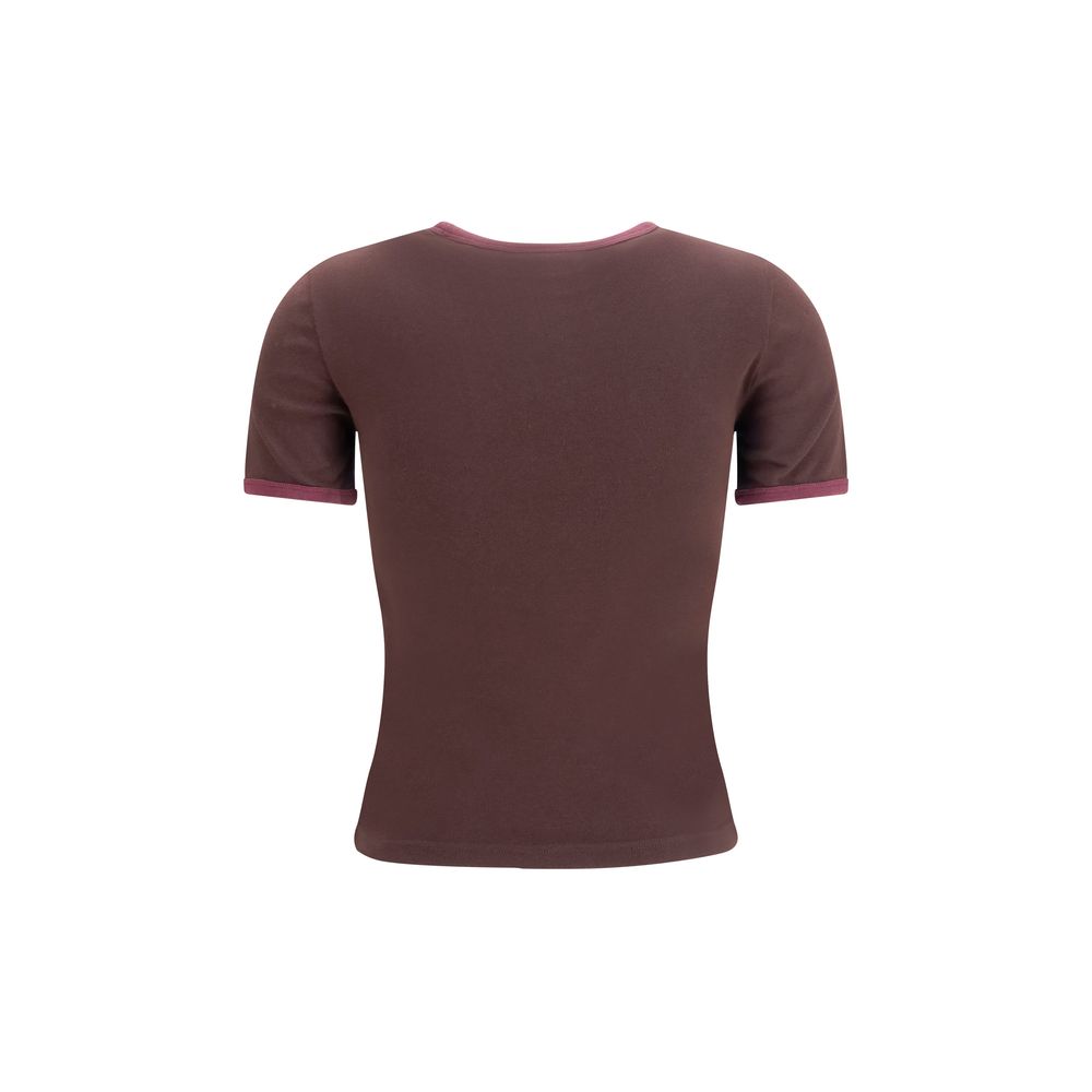 Courrèges Braunes Baumwoll-T-Shirt