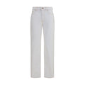 Versace Weiße High-Waist-Jeans aus Baumwolle