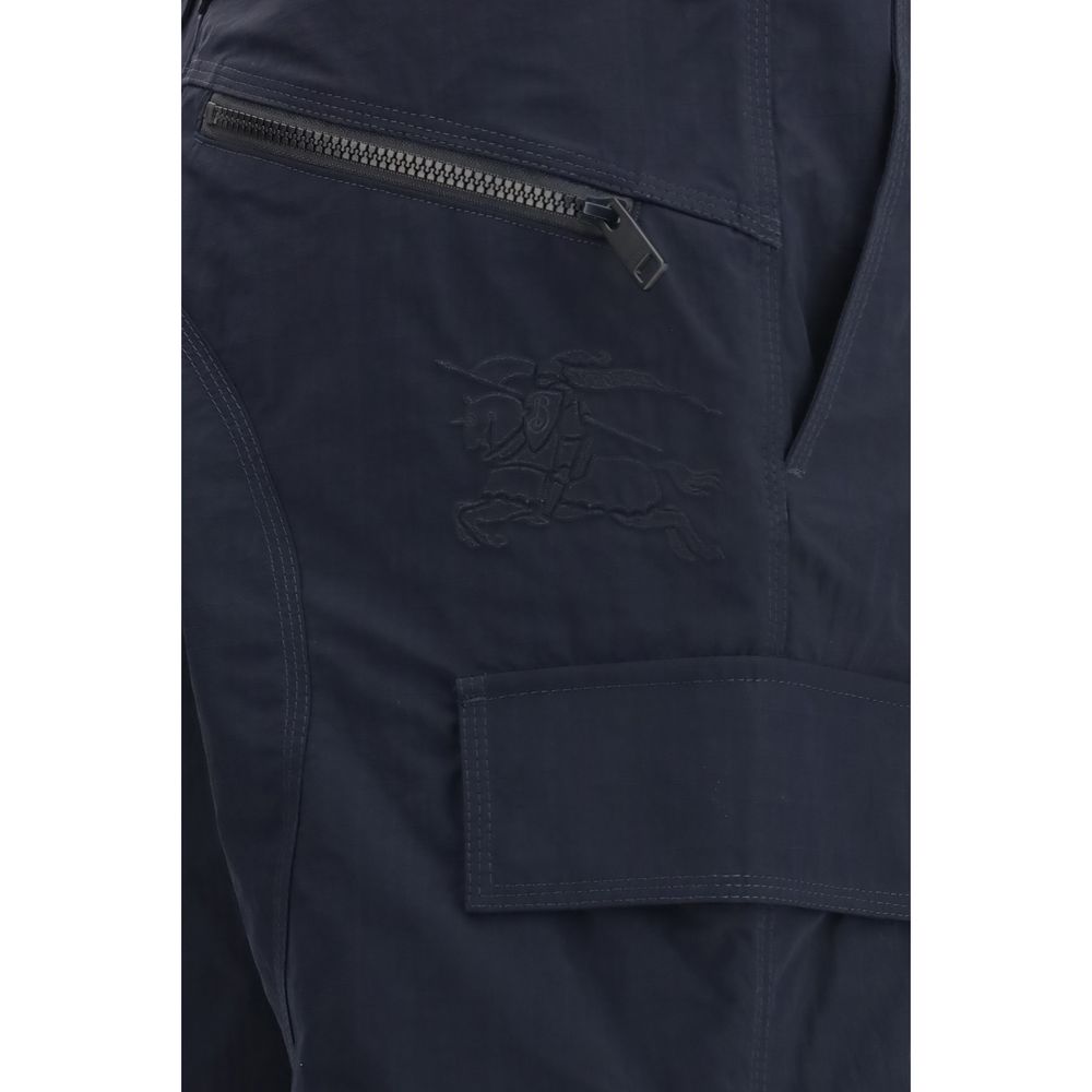 Burberry Blaue Cargohose aus Polyamid