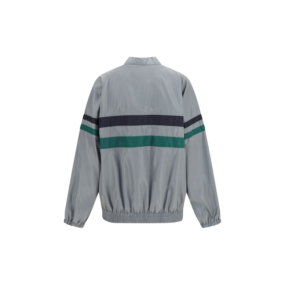 Miu Miu Graue Shell-Jacke aus Polyester