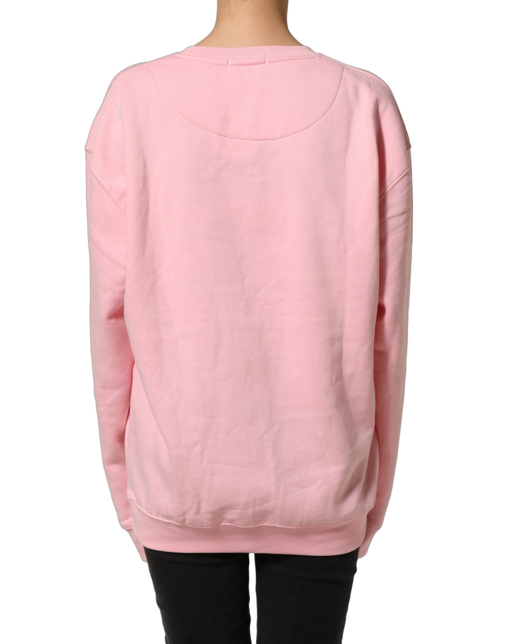 Philippe Model Rosa Baumwoll-Logo Pullover mit langen Ärmeln