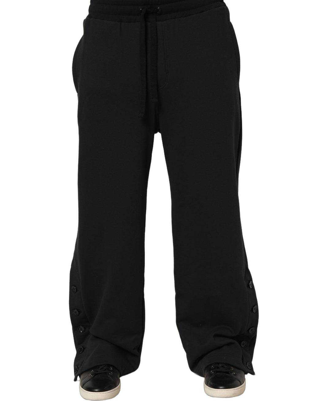 Dolce & Gabbana Schwarze Jogginghose aus Viskose mit Kordelzug für Herren