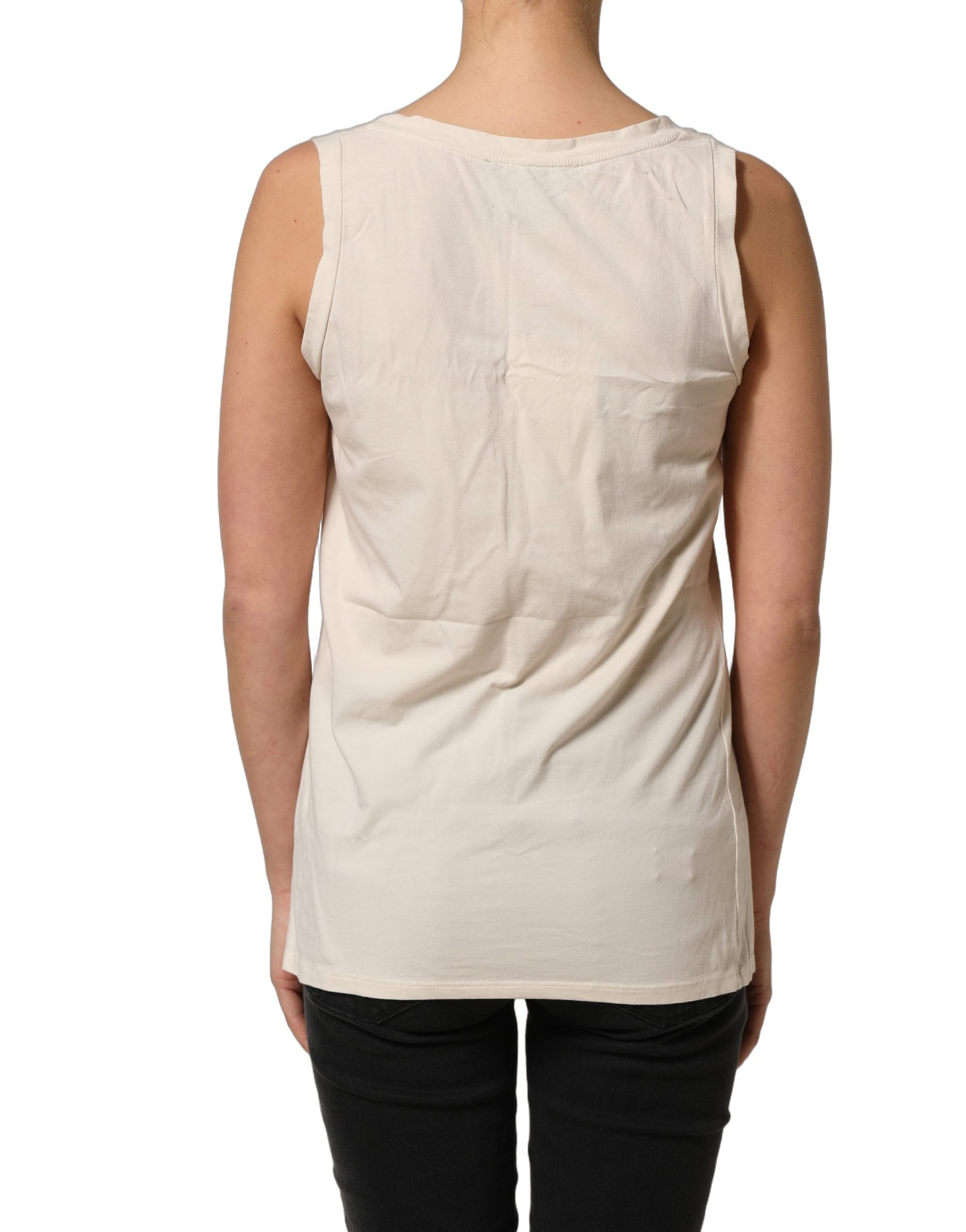 Aniye By Beige Viskose Ärmelloses Rundhals Damen Tanktop
