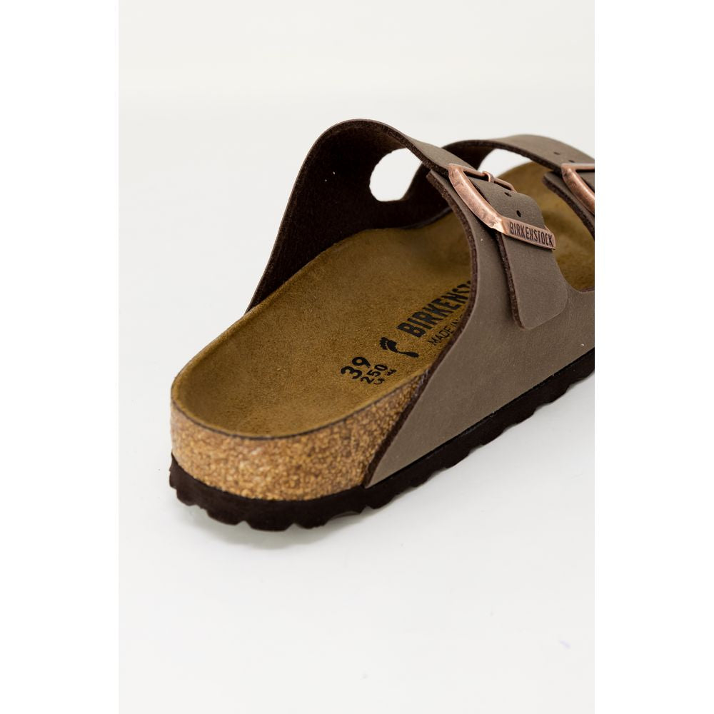 Birkenstock Braune Leder-Slipper