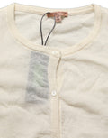 Ermanno Scervino Weißer Strick-Cardigan aus Wolle, Cropped