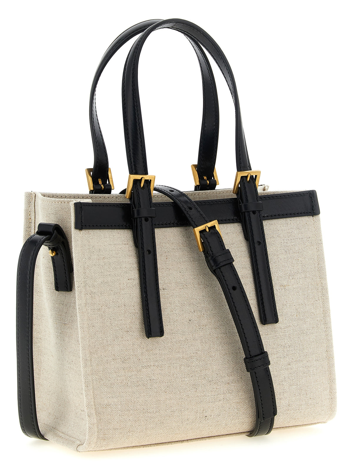 Versace Beige Leinen-Tragetasche