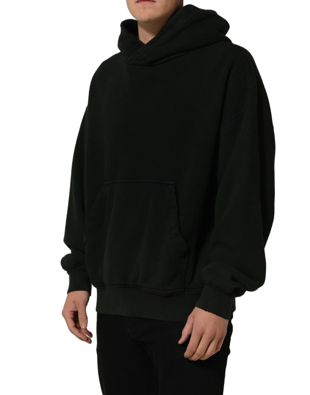 Dolce & Gabbana Schwarzer Kapuzenpullover aus Baumwolle für Herren