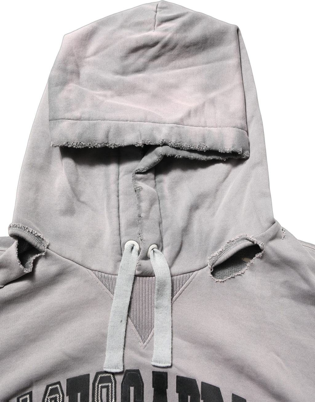 Dolce & Gabbana Grauer Grafik-Kapuzenpullover Herren Pullover