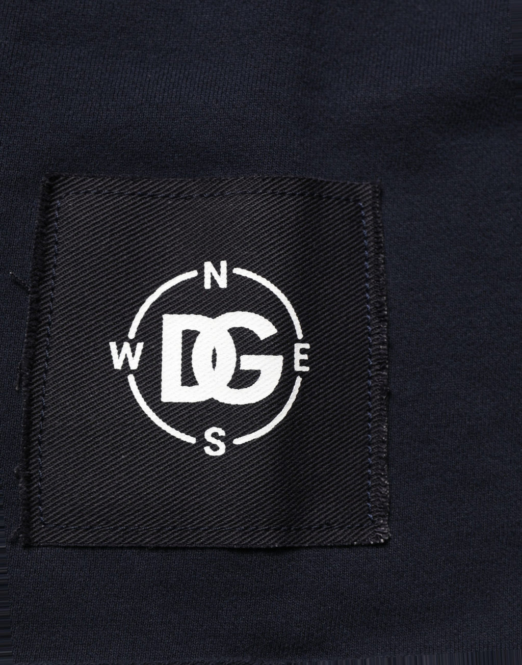 Dolce & Gabbana Dunkelblaues Baumwoll-Sweatshirt mit Logo