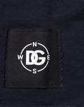 Dolce & Gabbana Dunkelblaues Baumwoll-Sweatshirt mit Logo