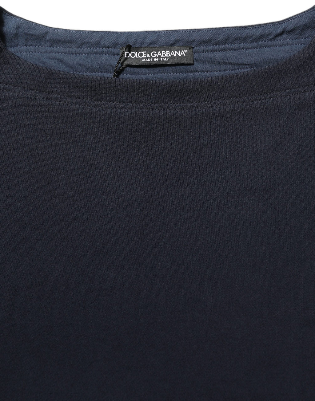 Dolce & Gabbana Dunkelblaues Baumwoll-Sweatshirt mit Logo