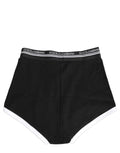 Dolce & Gabbana Coulotte-Hose mit schwarzem und weißem Logo-Bund
