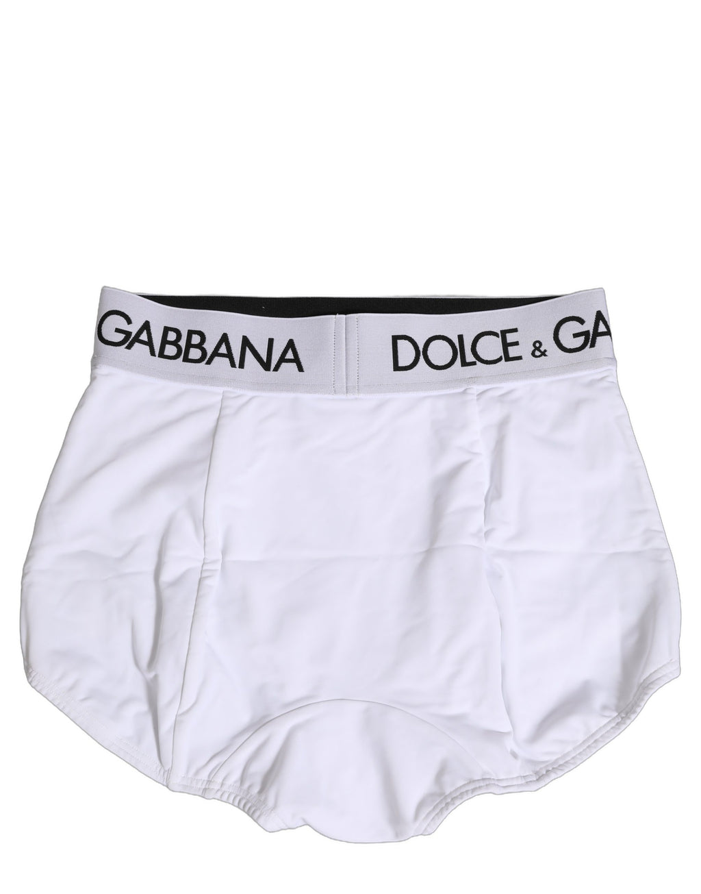 Dolce & Gabbana Weiße Coulotte-Panty mit Logo-Bund
