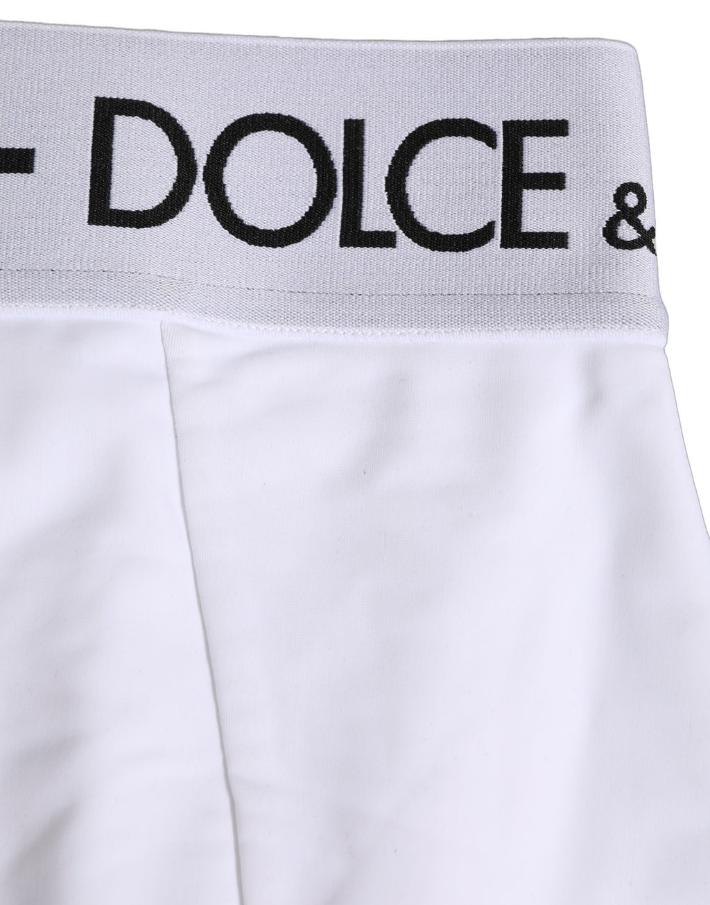Dolce & Gabbana Weiße Coulotte-Panty mit Logo-Bund