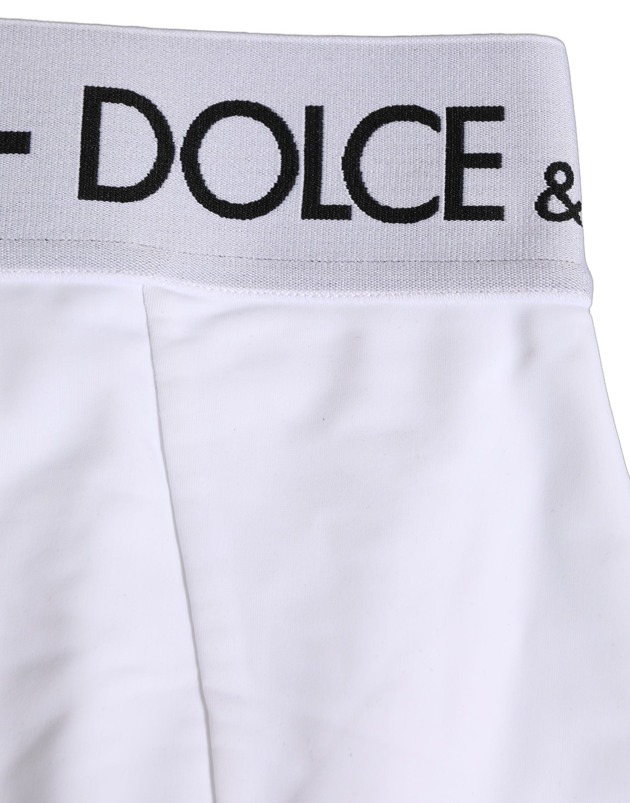 Dolce & Gabbana Weiße Coulotte-Panty mit Logo-Bund