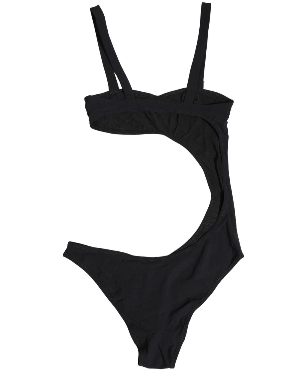 Dolce & Gabbana Schwarzer Badeanzug mit Cut-Outs und Strasssteinen