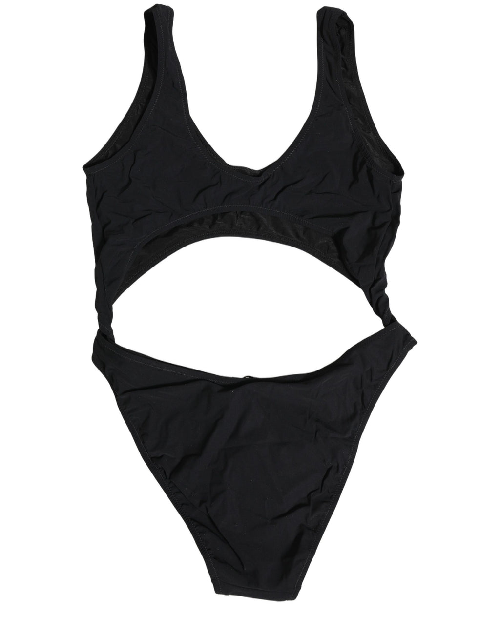 Dolce & Gabbana Schwarzer Badeanzug mit Cut-Out und Logo