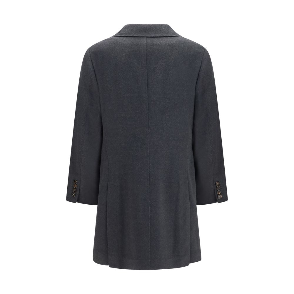 Brunello Cucinelli Grauer Kaschmir-Mantel