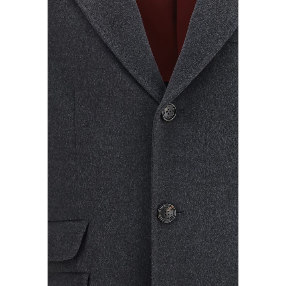 Brunello Cucinelli Grauer Kaschmir-Mantel