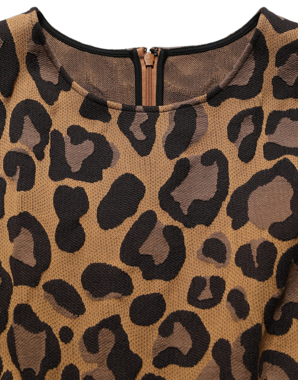 Dolce & Gabbana Braunes Mini-Kleid in A-Linie mit Leopardenmuster
