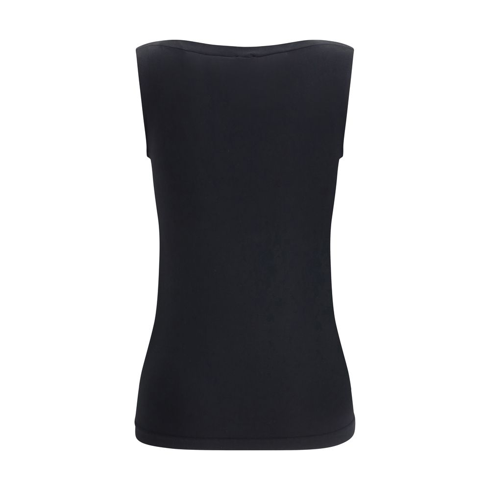 Wolford Ärmelloses T-Shirt aus Modal in Schwarz