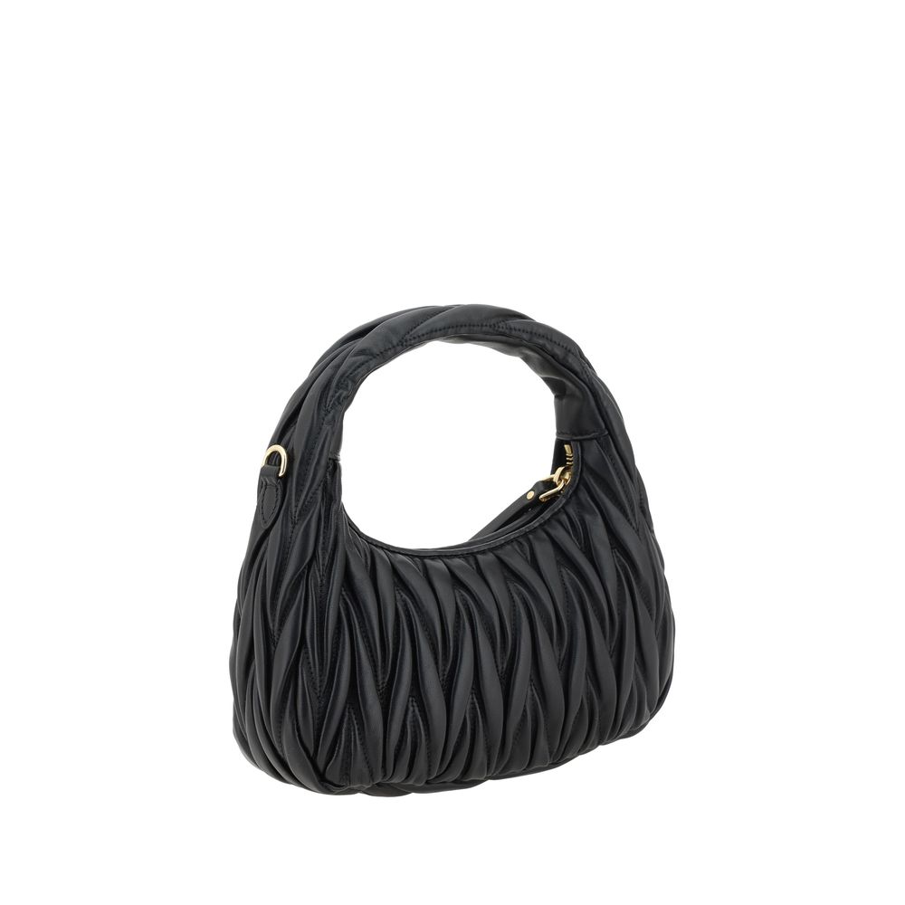 Miu Miu Schwarze Kalbsleder Bos Taurus Handtasche