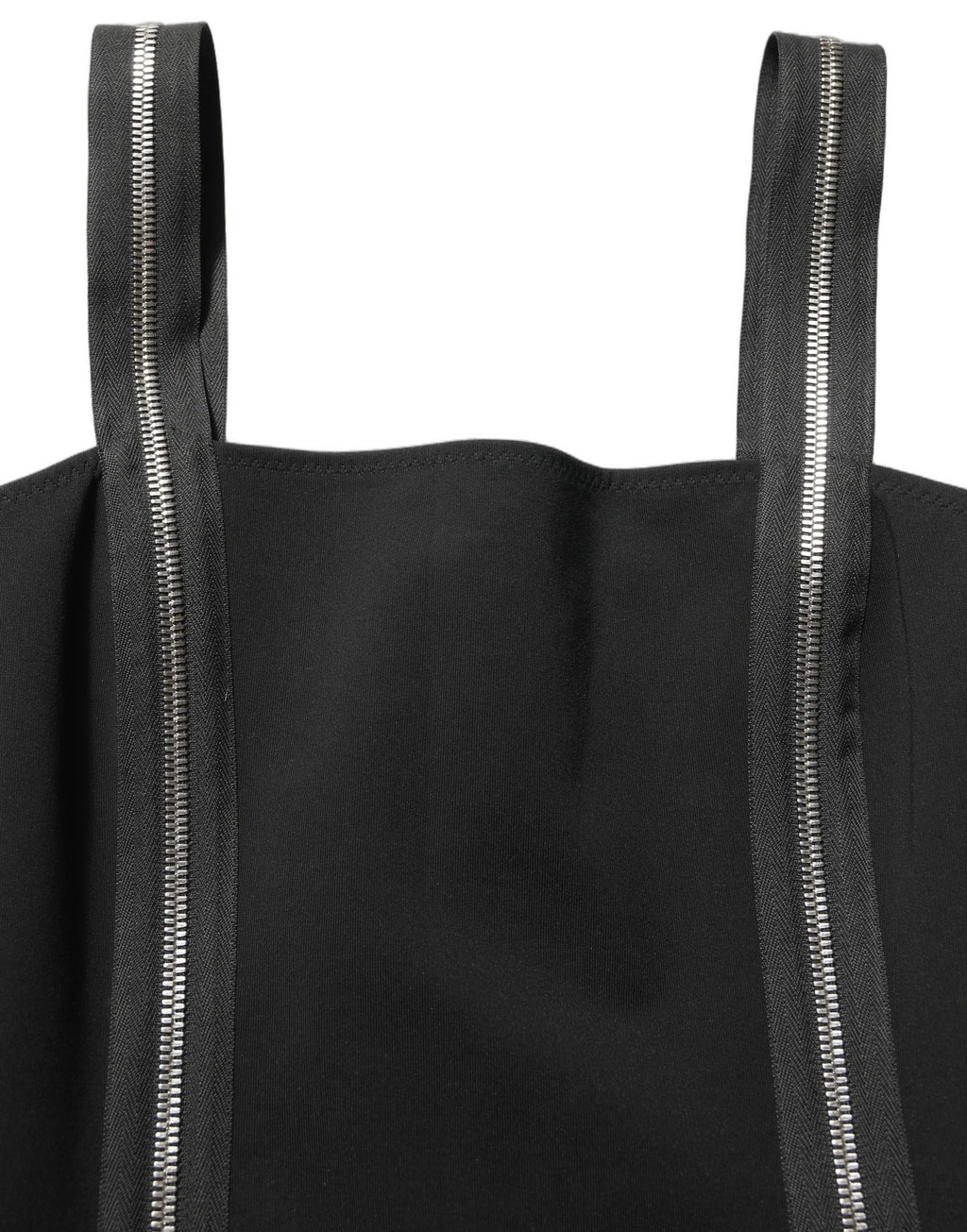 Dolce & Gabbana Schwarzes ärmelloses Midikleid mit Reißverschluss vorne