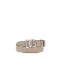 Dolce & Gabbana Beige Kalbsleder Bos Taurus Regular Gürtel