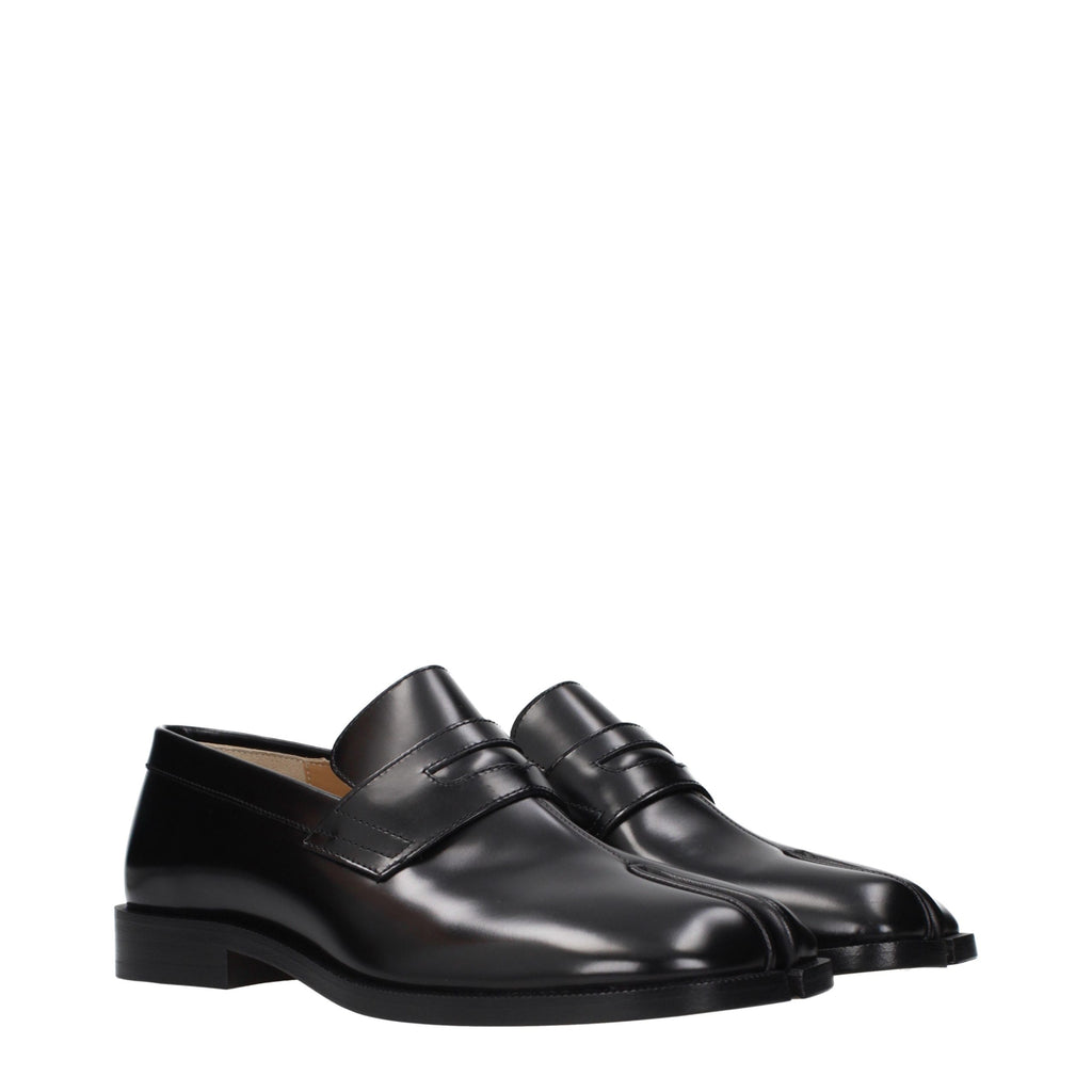 Maison Margiela Schwarze Leder Loafer zum Hineinschlüpfen