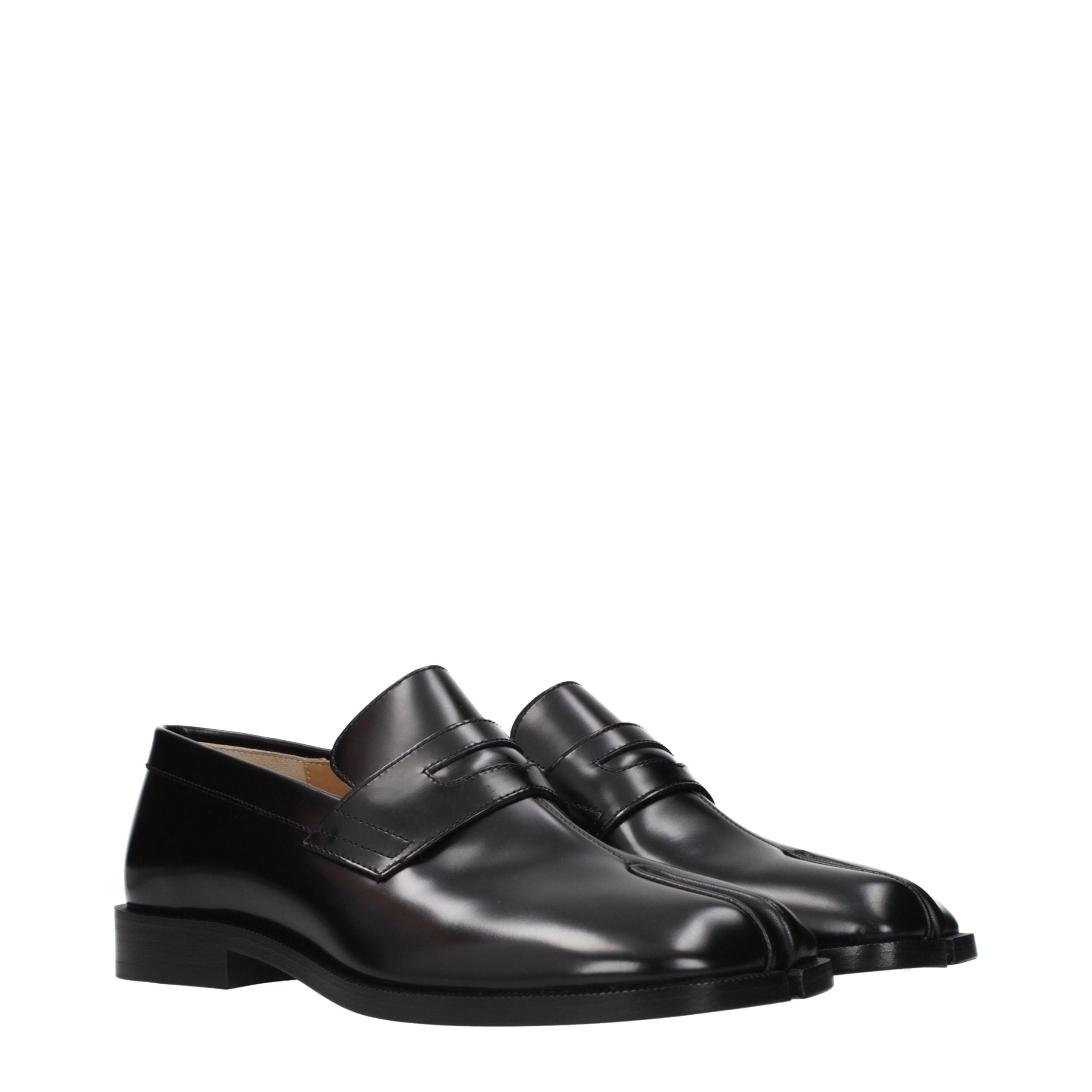 Maison Margiela Schwarze Leder Loafer zum Hineinschlüpfen