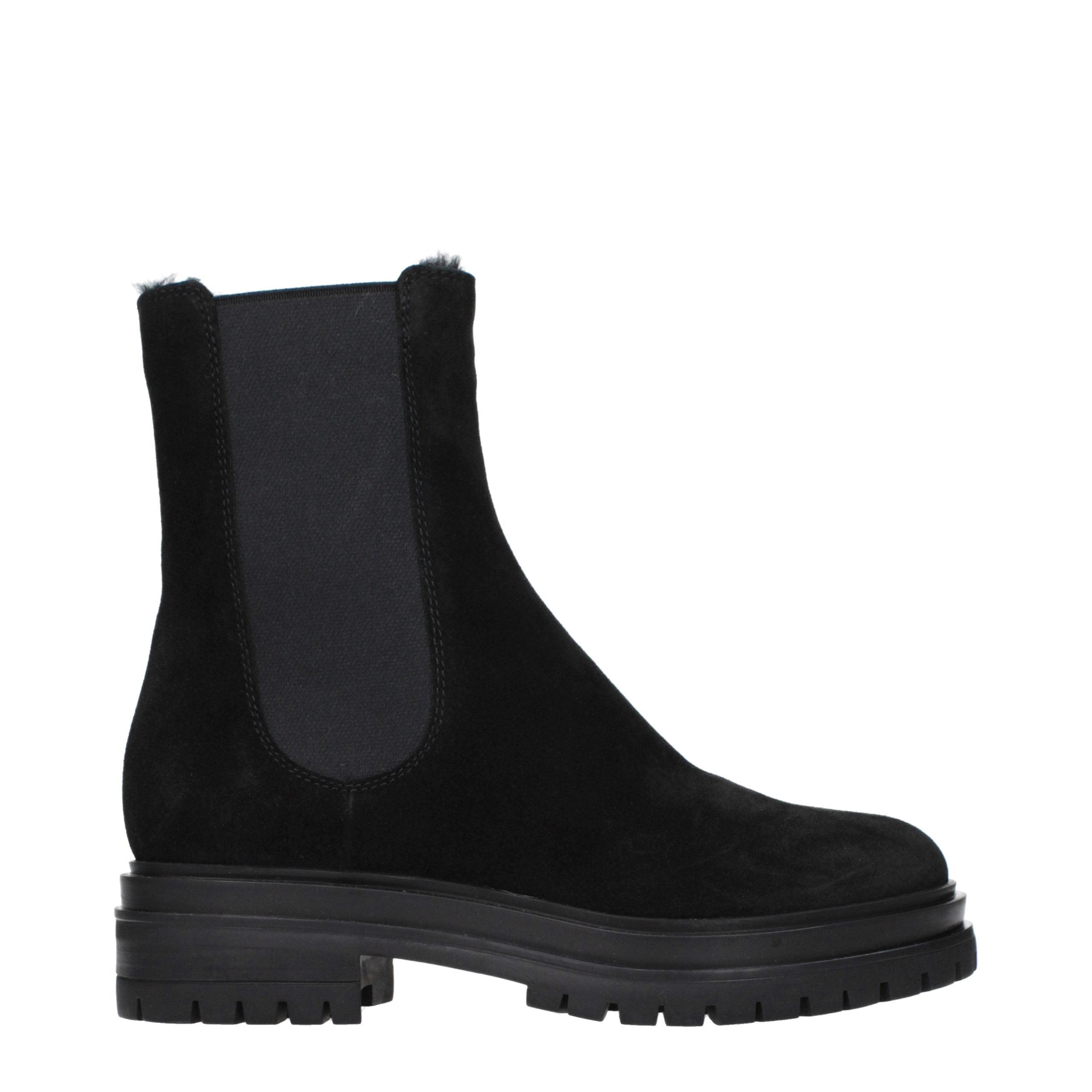 Gianvito Rossi Schwarze Leder-Stiefeletten
