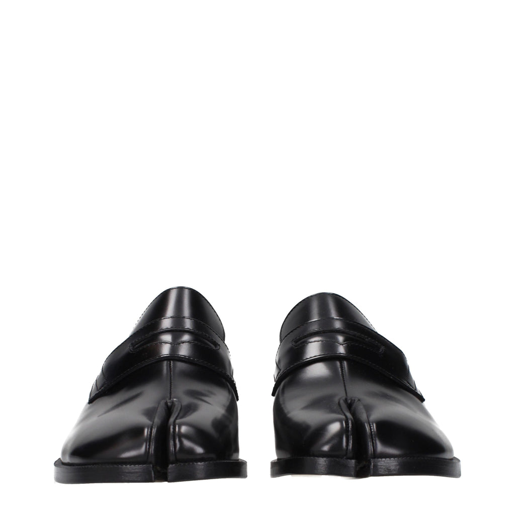 Maison Margiela Schwarze Leder Loafer zum Hineinschlüpfen