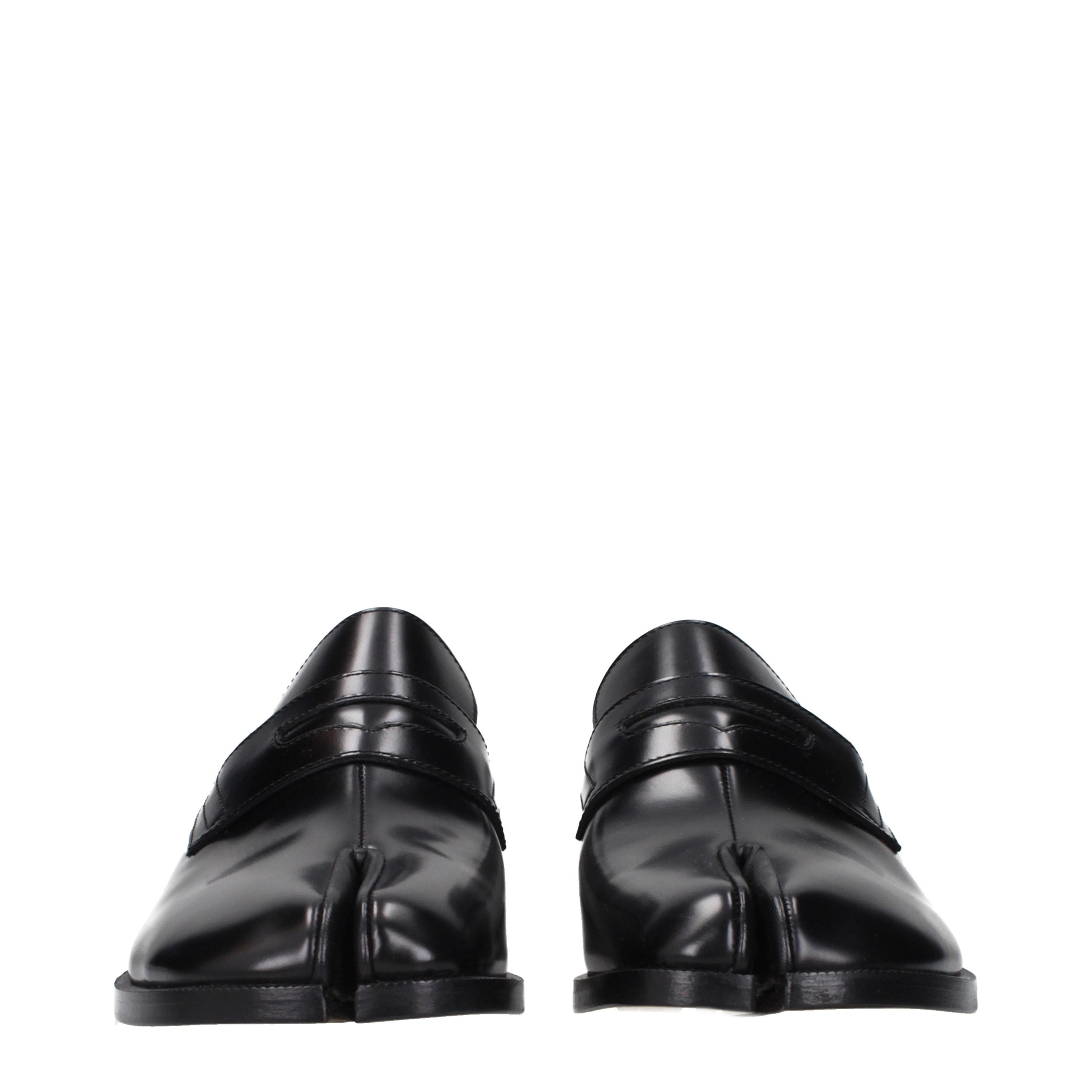 Maison Margiela Schwarze Leder Loafer zum Hineinschlüpfen
