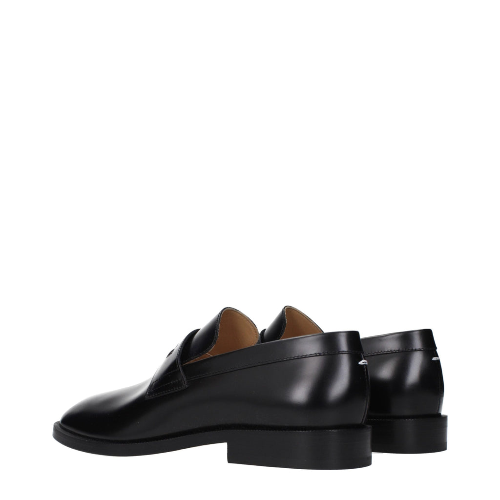 Maison Margiela Schwarze Leder Loafer zum Hineinschlüpfen